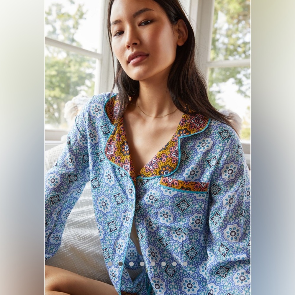 🩵Anthropologie Forest Fable pajama top NWOT